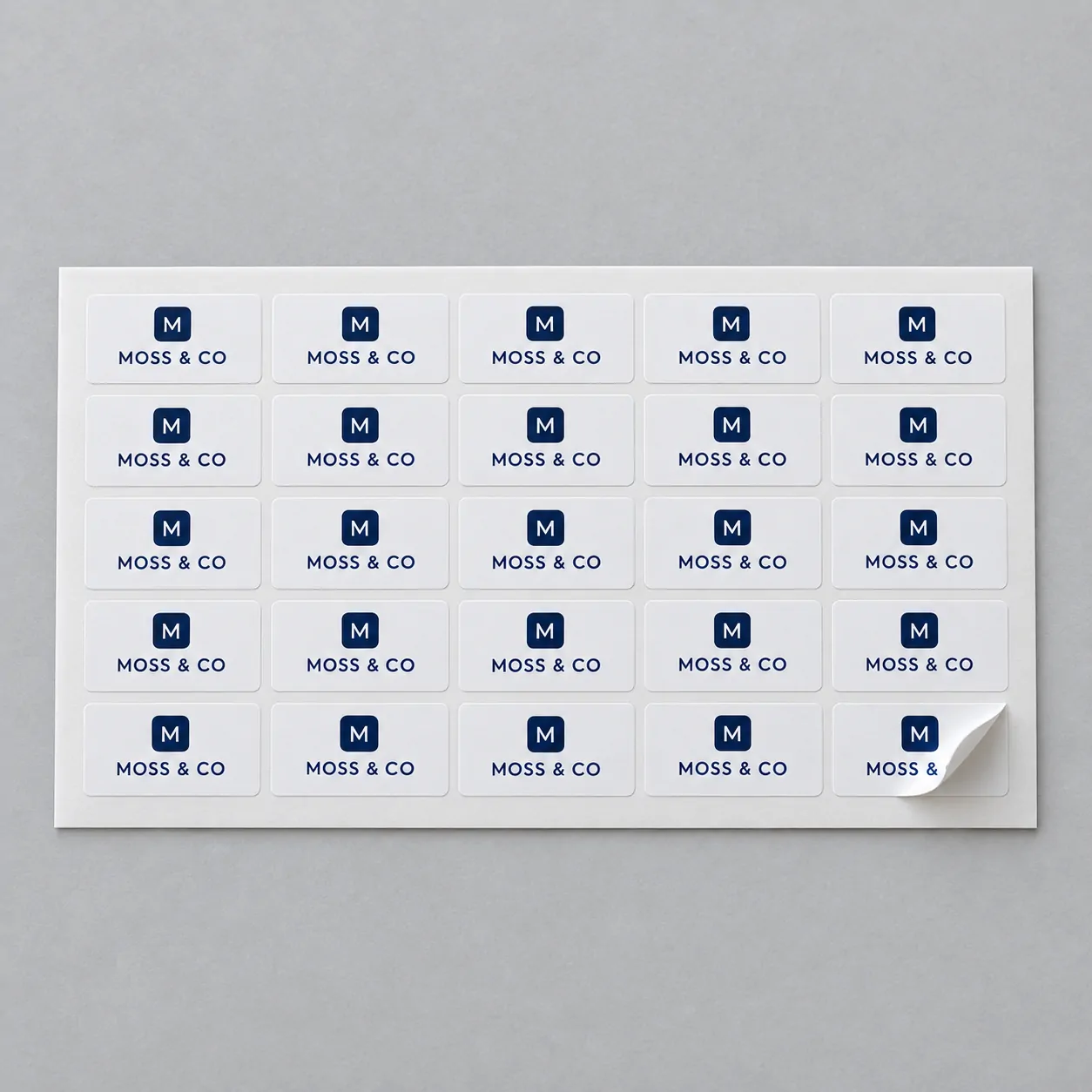Custom Matt White Vinyl Labels