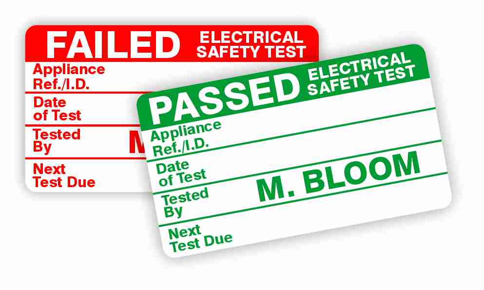 Electrical PAT test labels