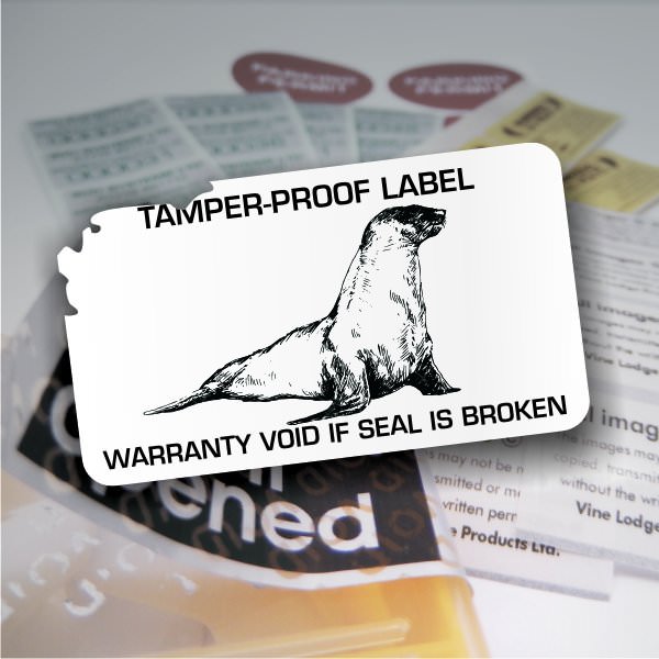 Tamper Evident Vinyl Labels Custom Frangible Stickers Sticky Labels