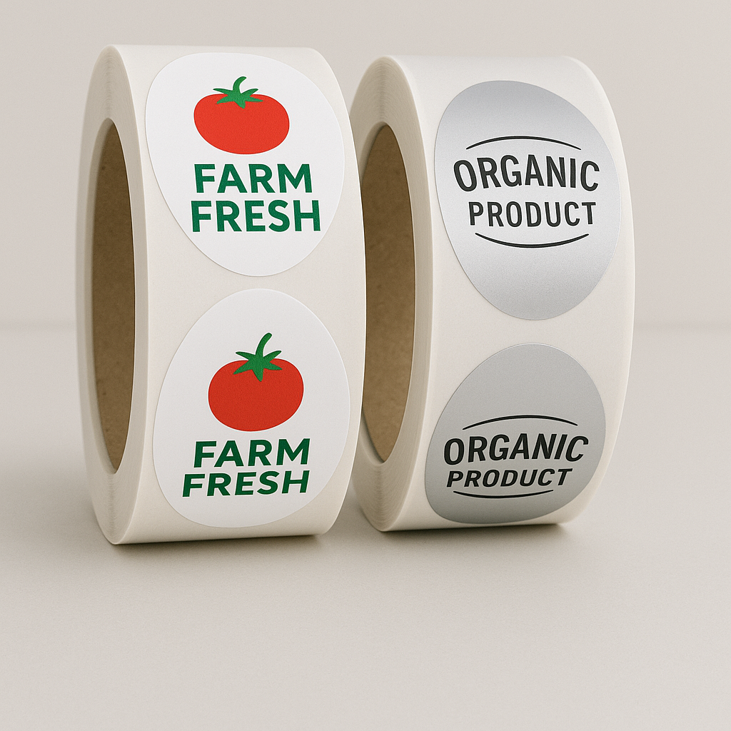 Oval Printed Labels and Stickers