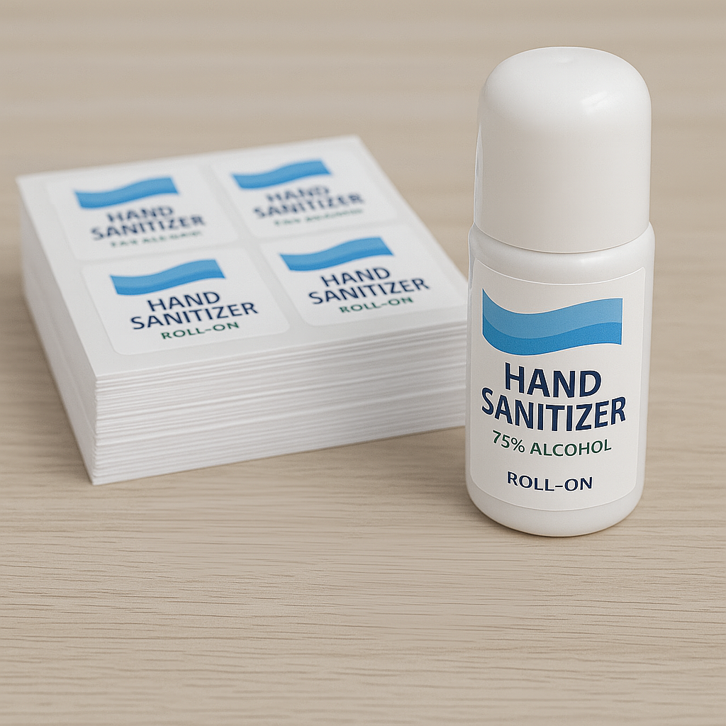 Gloss White Vinyl Labels - waterproof and resilient