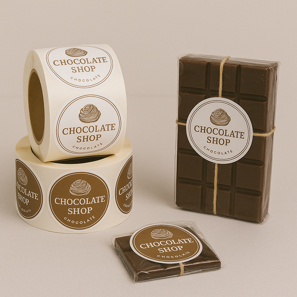 Chocolate Shop Labels direct from the label printer