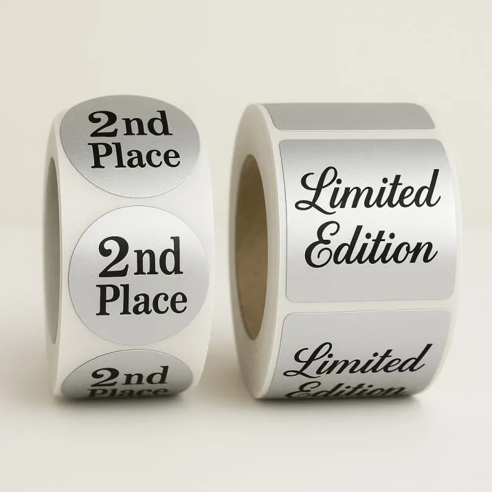 Silver Paper Labels