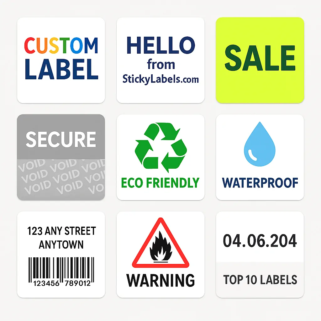 Top 10 printed labels - Sticky Labels