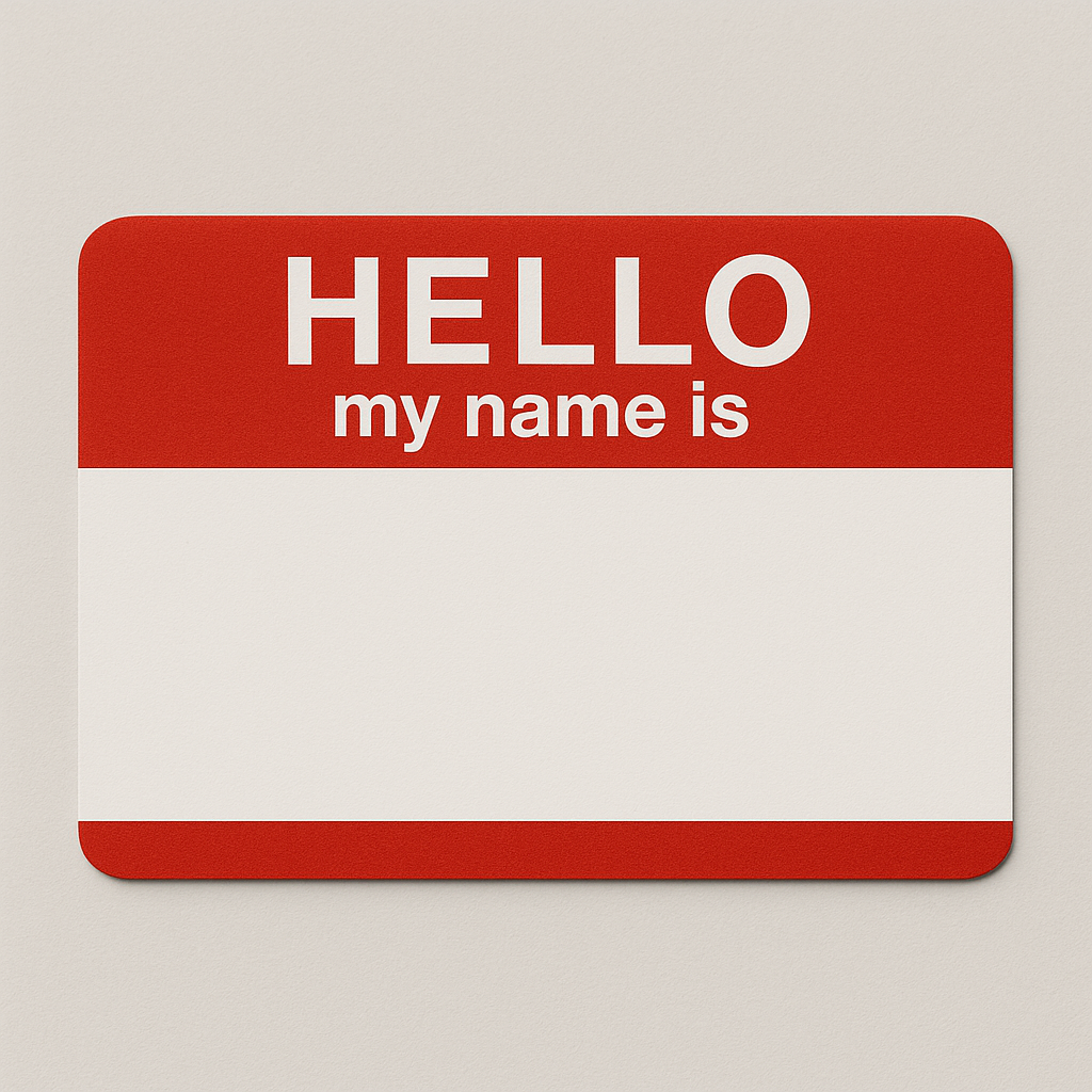 Hello My Name Is Labels | Custom Printed Stickers UK