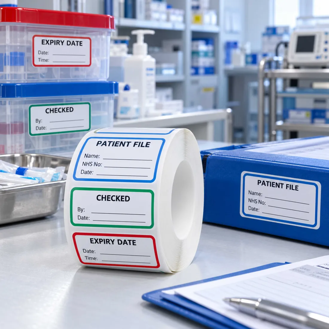 Healthcare Labels applied product example