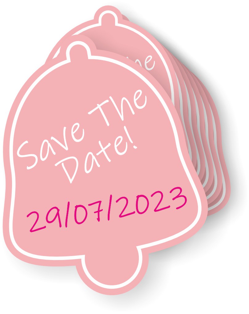 Custom stickers for save the date