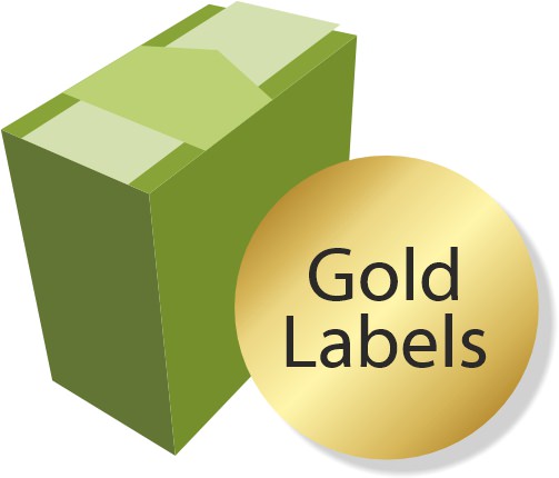 1,000 GOLD Personalised printed sticky you choose text self adhesive labels 